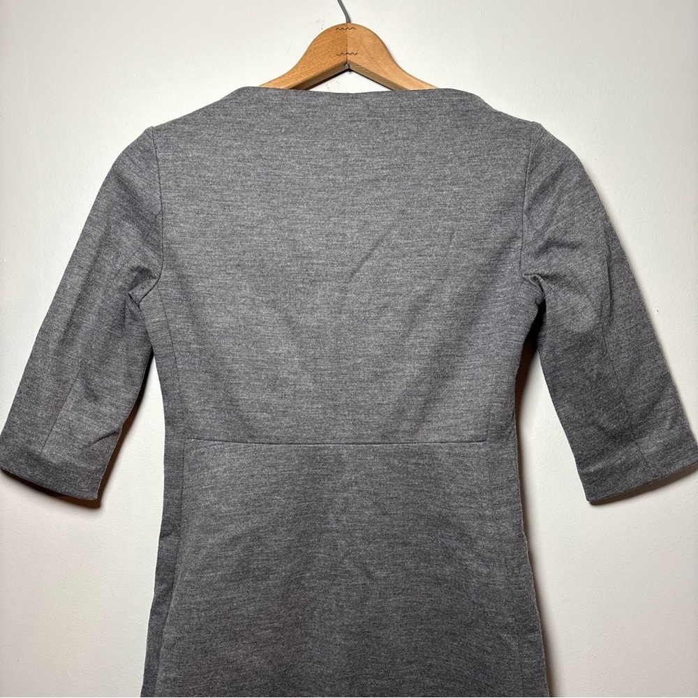 Diane von Furstenberg Gray Wool Sheath Dress Quiet Luxury Minimalist Size 4 - Picture 5 of 9